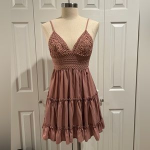 Dusty Rose Mini Dress Hello Molly